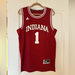 Vintage Adidas Red Indiana Hoosiers Basketball Jersey with # 1